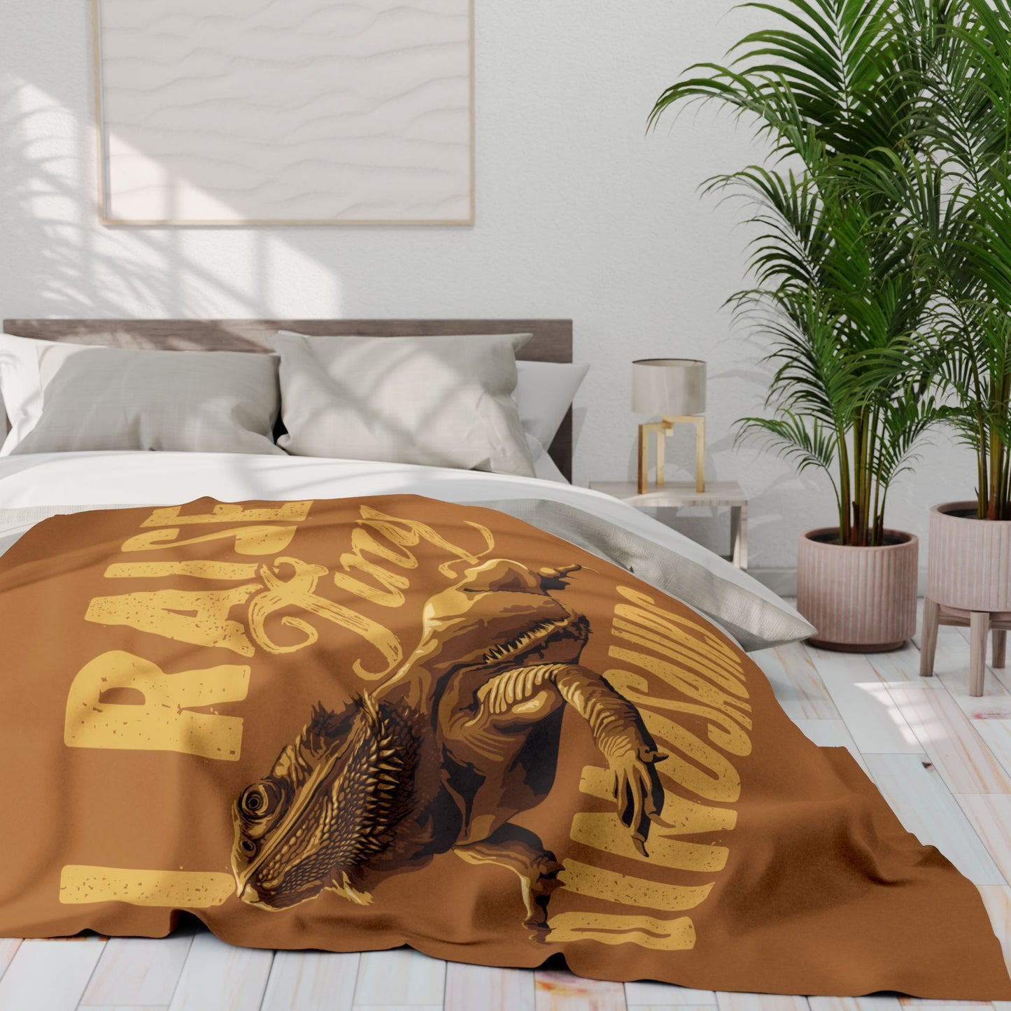 "I Raise Tiny Dinosaurs" Cozy Arctic Fleece Blanket | Perfect for Home Decor, Gifting, and Cozy Nights - Snuggle up with a Reptile