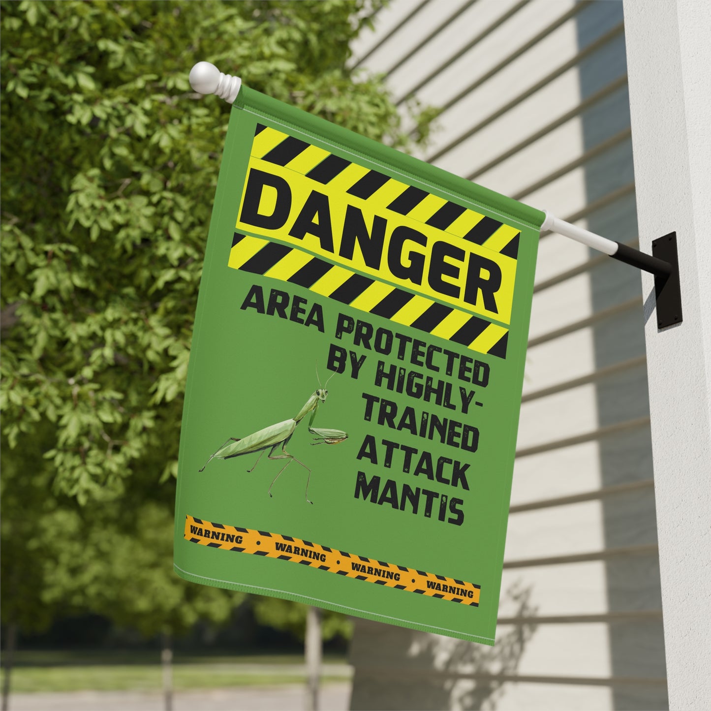 Mantis Danger Garden House Banner - Customizable Outdoor Decor to Showcase Your Love of Insects
