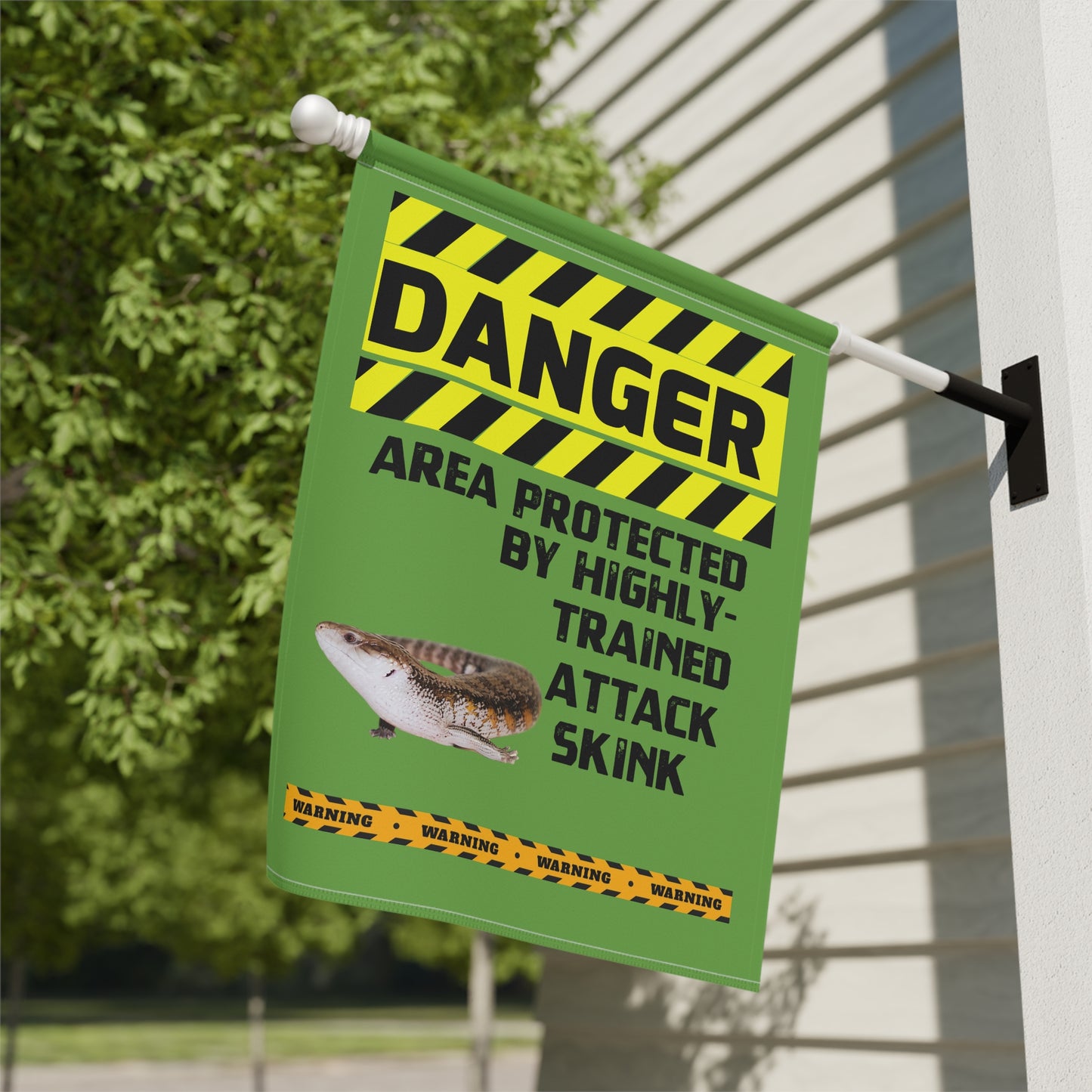 Skink Danger Garden House Banner - Customizable Outdoor Decor to Showcase Your Love of Reptiles