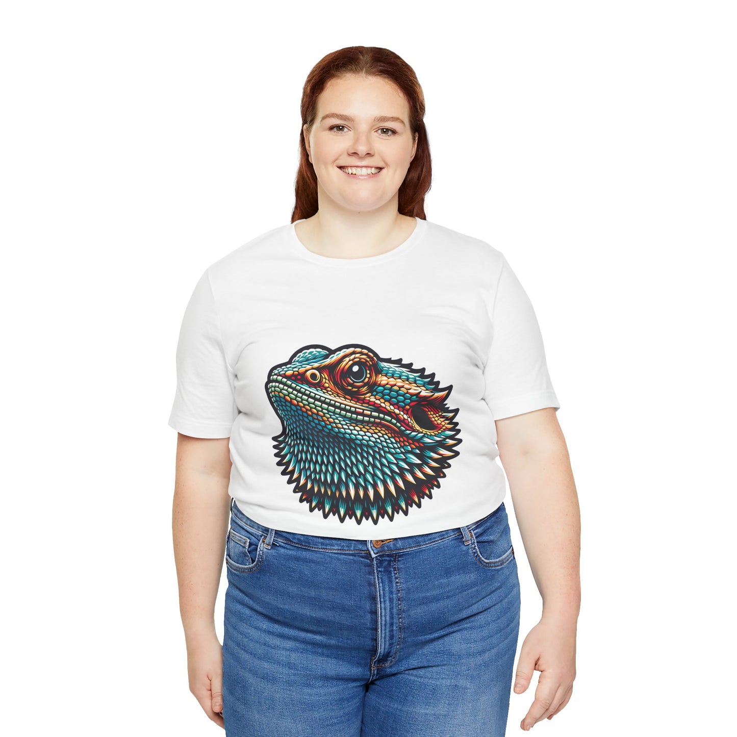 Beardie Head Unisex Jersey Tee - Casual Everyday Wear - Great for Reptile Lovers