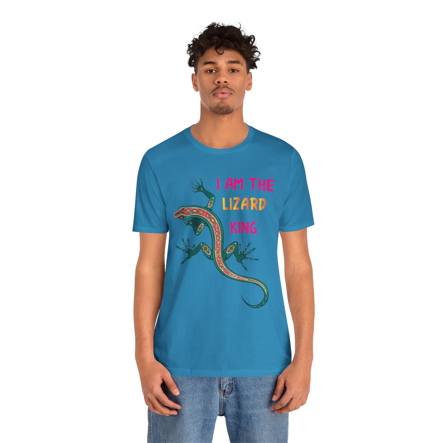 "I Am the Lizard King" Print Unisex Jersey Tee - Casual Everyday Wear - Great for Reptile Lovers