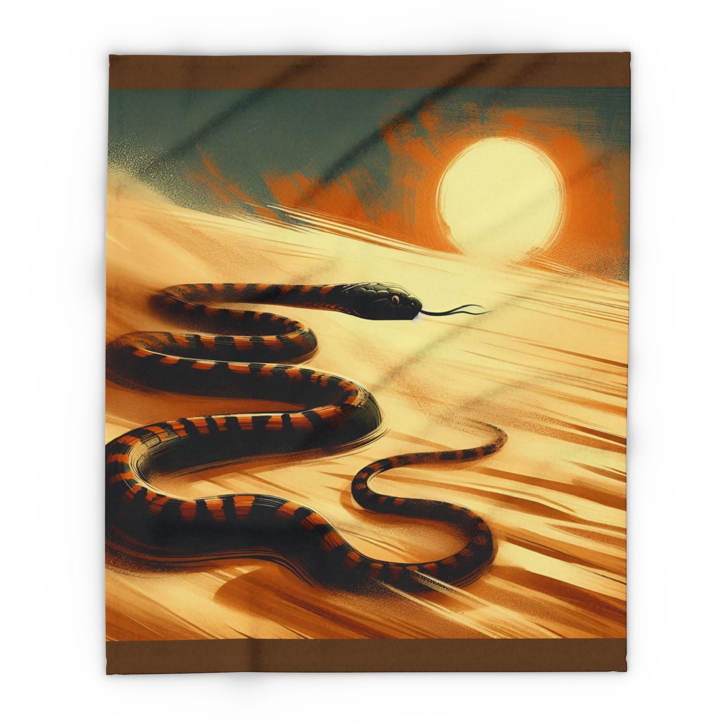 Snake in the Desert Cozy Arctic Fleece Blanket | Perfect for Home Decor, Gifting, and Cozy Nights - Snuggle up with a Reptile
