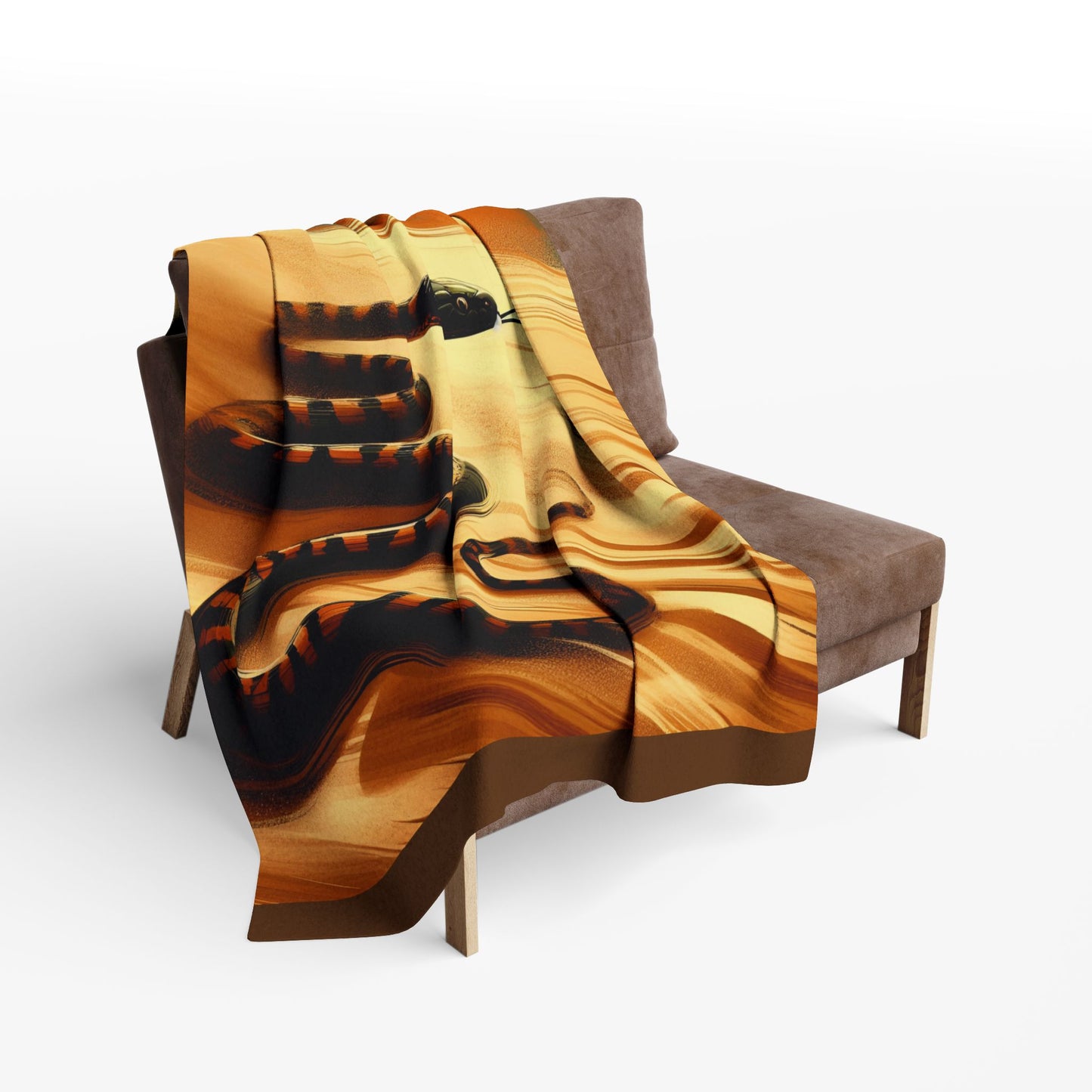 Snake in the Desert Cozy Arctic Fleece Blanket | Perfect for Home Decor, Gifting, and Cozy Nights - Snuggle up with a Reptile