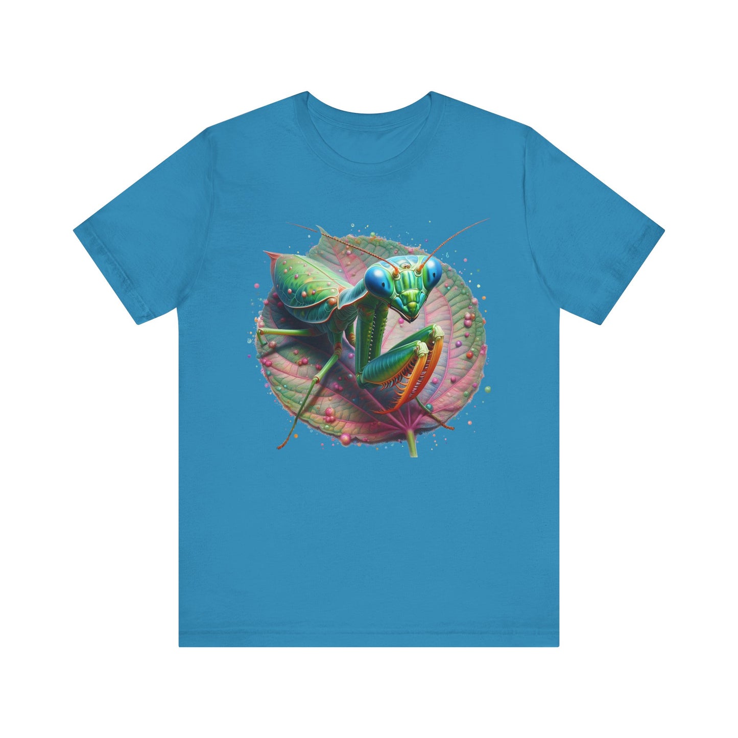 Mantis on a Leaf Unisex Jersey Tee - Casual Everyday Wear - Great for Reptile Lovers