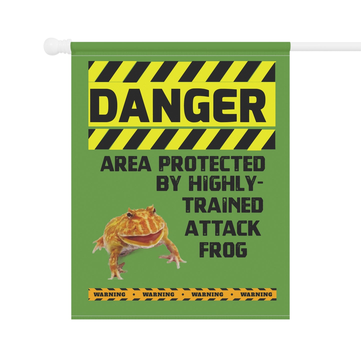 Pac Man Frog Danger Garden House Banner - Customizable Outdoor Decor to Showcase Your Love of Reptiles