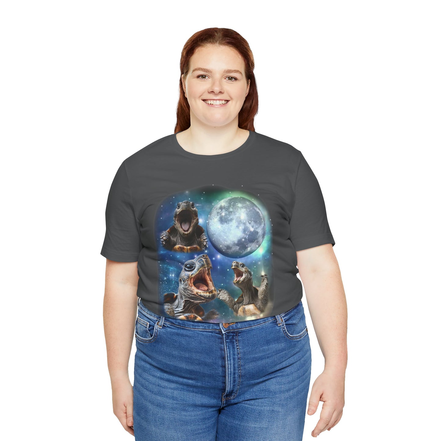 Tortoise Howling at the Moon Unisex Jersey Tee - Casual Everyday Wear - Great for Reptile Lovers
