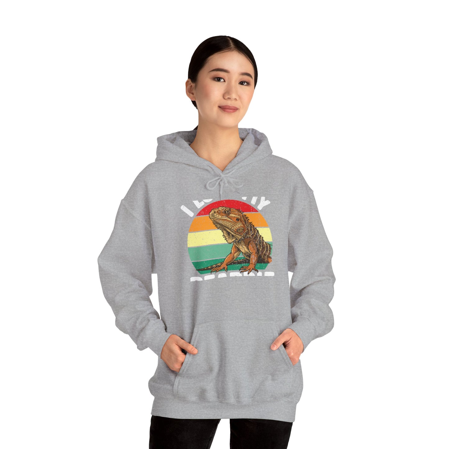 Beardie Unisex Hooded Sweatshirt with Bold Print - Great for Reptile Lovers