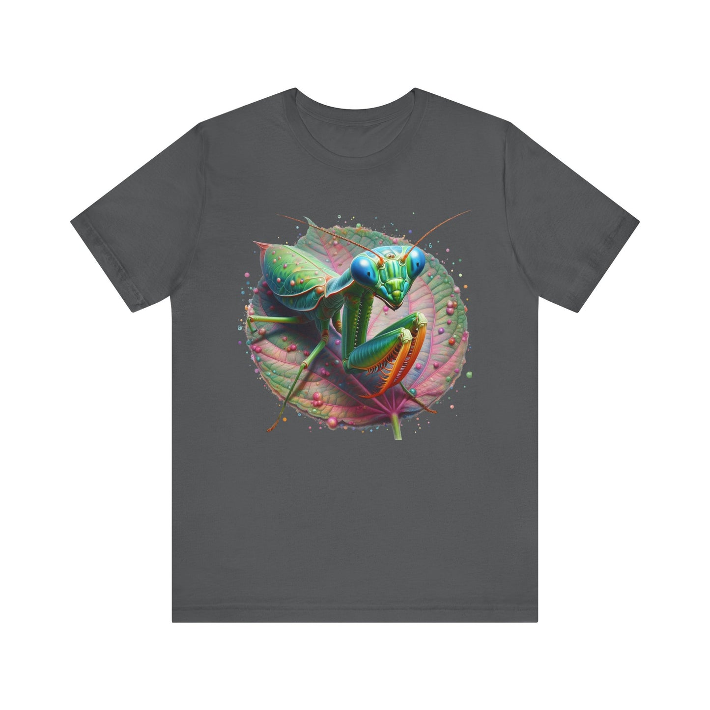 Mantis on a Leaf Unisex Jersey Tee - Casual Everyday Wear - Great for Reptile Lovers