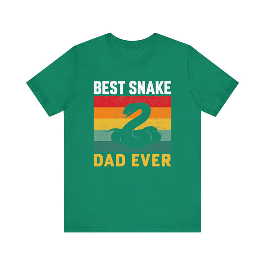 "Best Snake Dad" Unisex Jersey Tee - Casual Everyday Wear - Great for Reptile Lovers