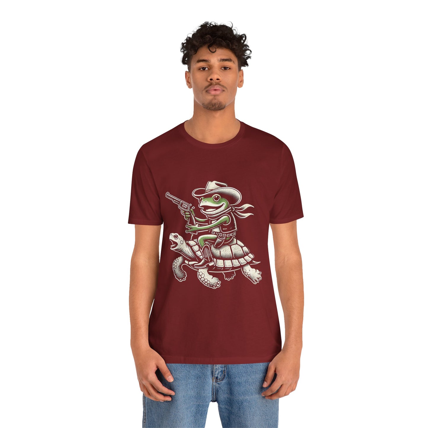 Cowboy Frog Unisex Jersey Tee - Casual Everyday Wear - Great for Reptile Lovers