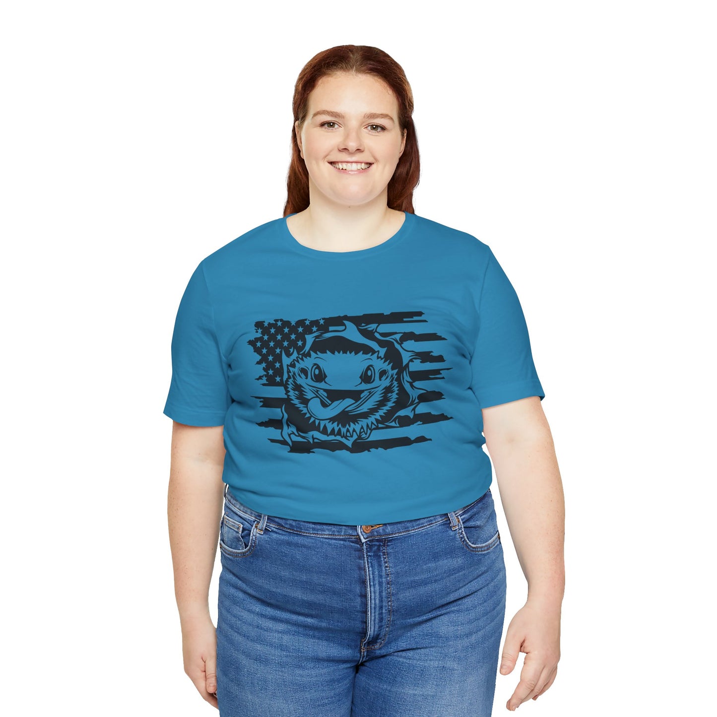 Beardie Flag Exit Unisex Jersey Tee - Casual Everyday Wear - Great for Reptile Lovers