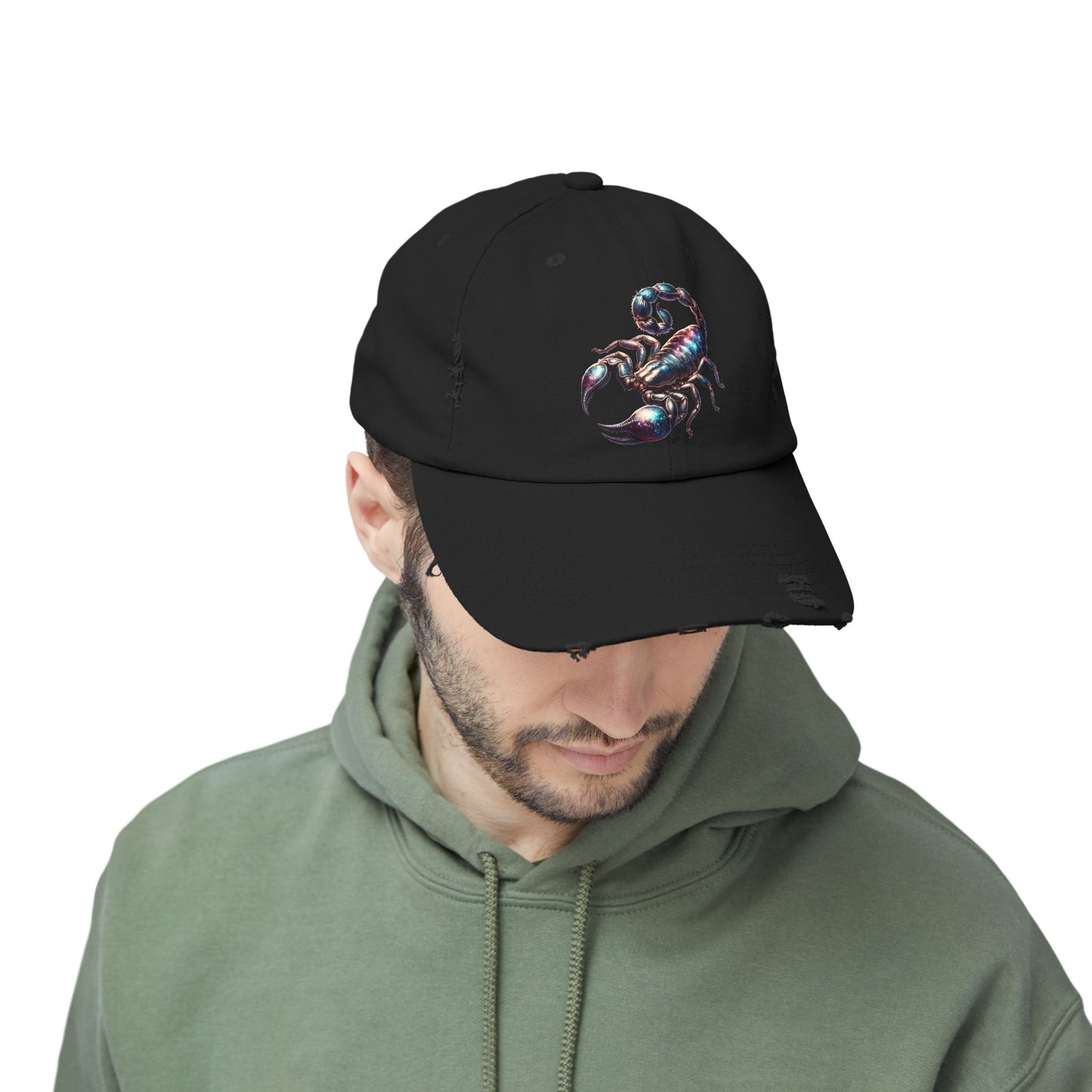 Scorpion Unisex Distressed Cap - Casual Streetwear Hat for Everyday Use - Great for Reptile Lovers