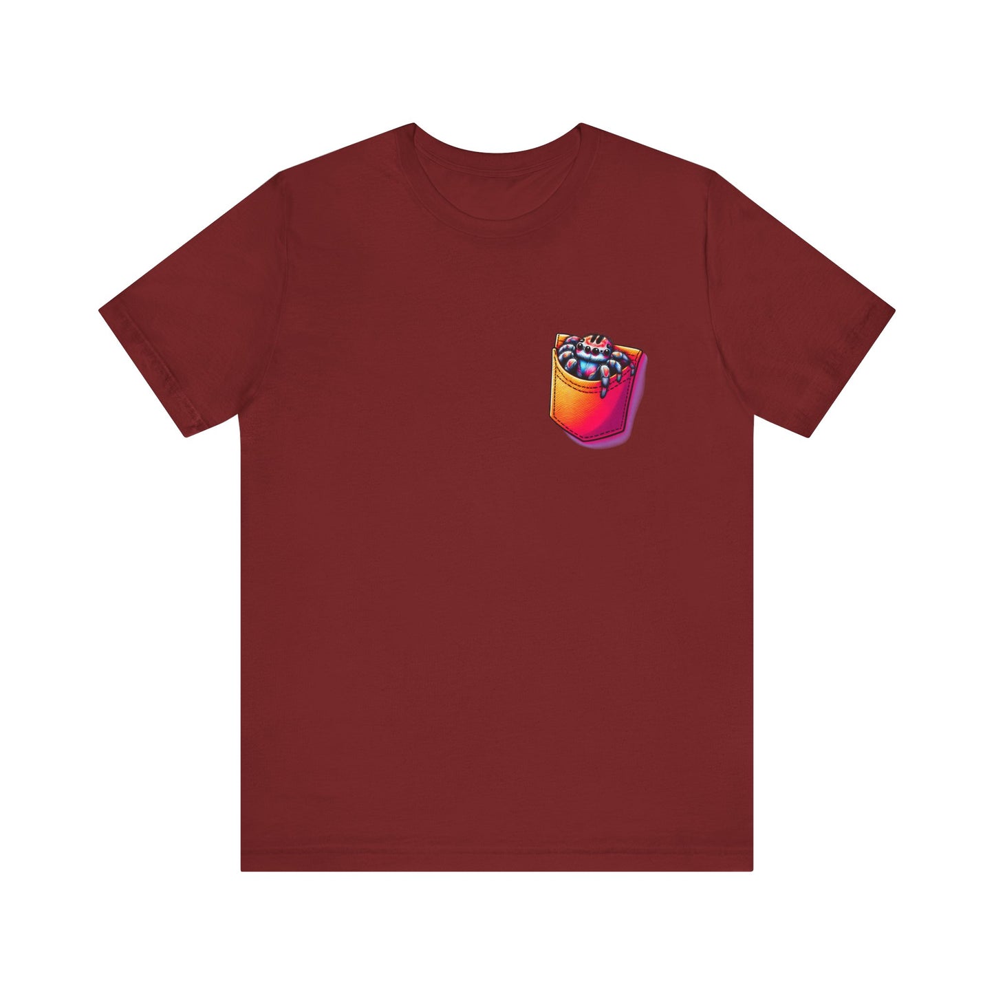 "Pocket Spider" Print Unisex Jersey Tee - Casual Everyday Wear - Great for Reptile Lovers