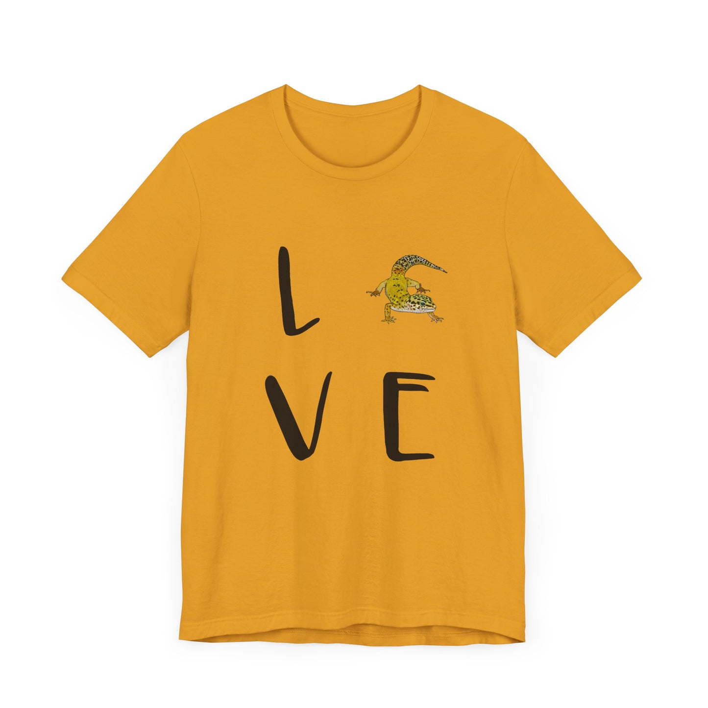 Leopard Gecko Love Unisex Jersey Tee - Casual Everyday Wear - Great for Reptile Lovers