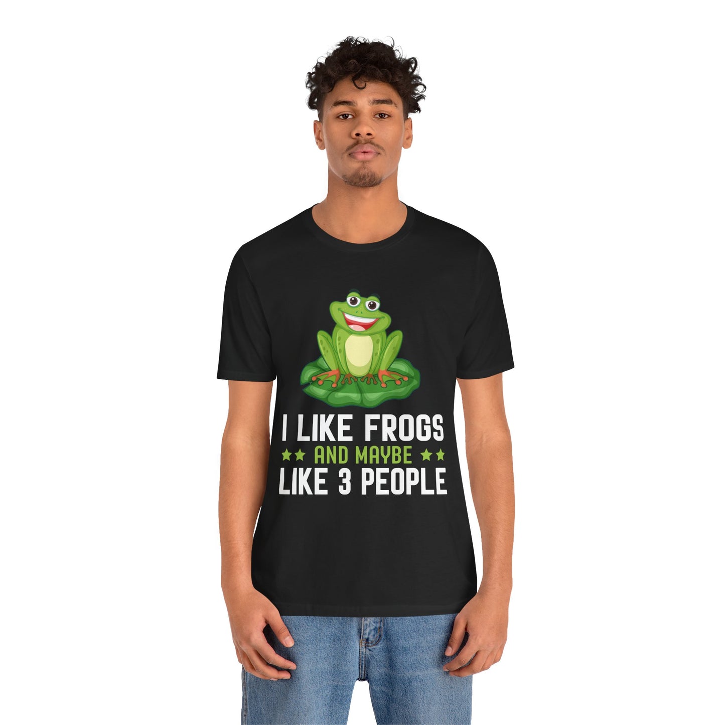 "Frogs and Maybe 3 People" Unisex Jersey Tee - Casual Everyday Wear - Great for Frog Lovers