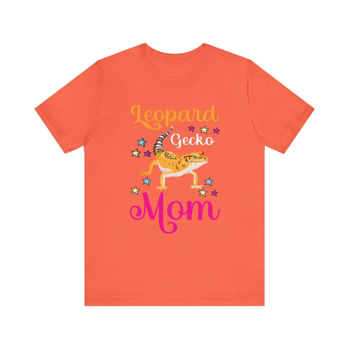 "Leopard Gecko Mom" Print Unisex Jersey Tee - Casual Everyday Wear - Great for Reptile Lovers