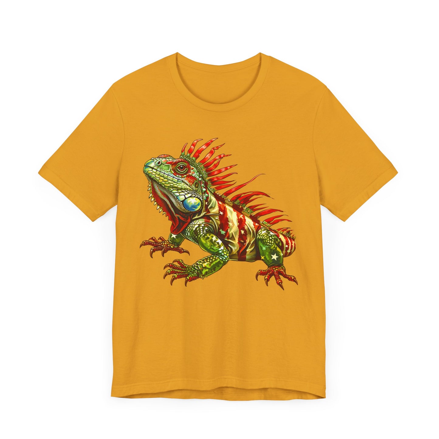 Flagged Iguana Unisex Jersey Tee - Casual Everyday Wear - Great for Reptile Lovers