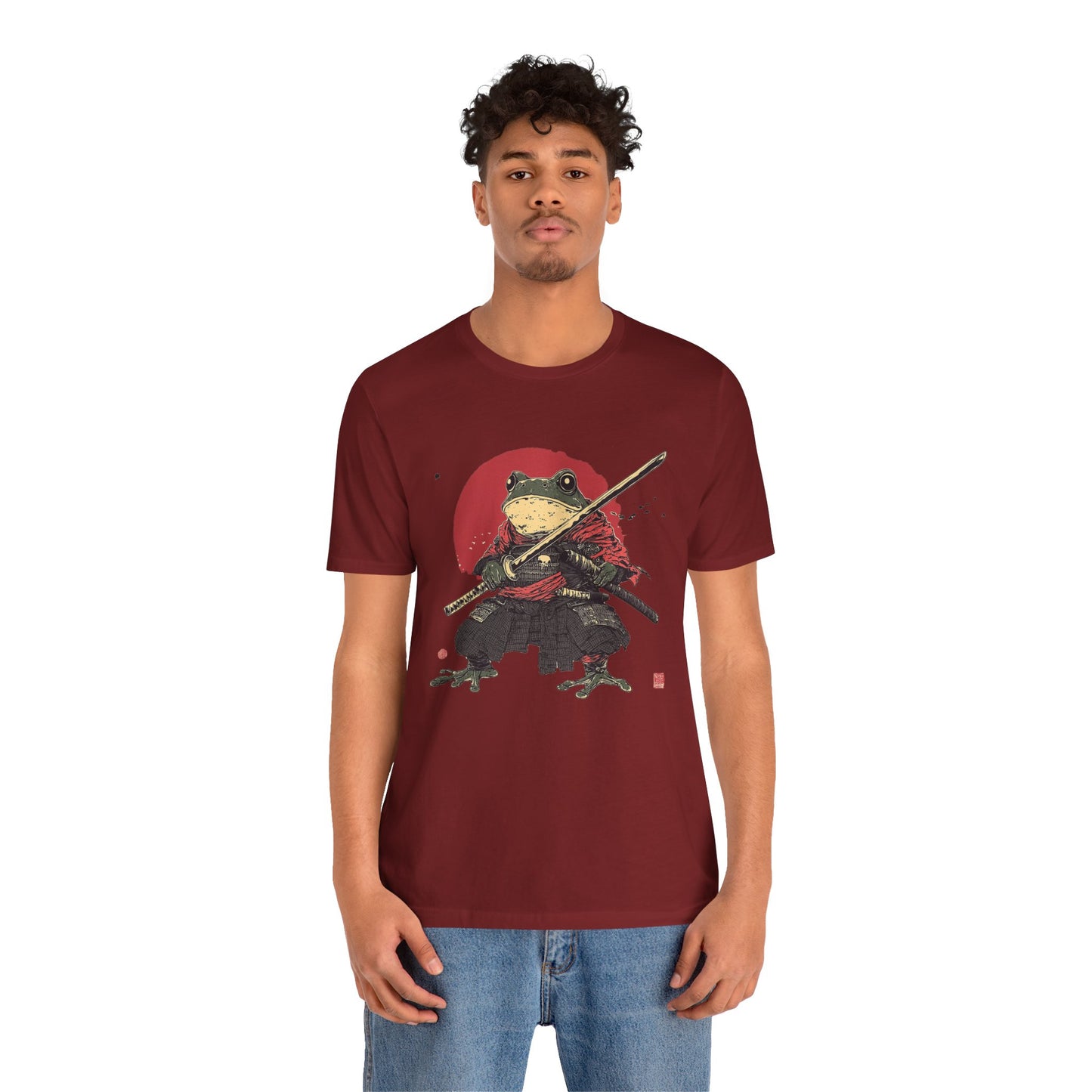 Samurai Frog Unisex Jersey Tee - Casual Everyday Wear - Great for Reptile Lovers
