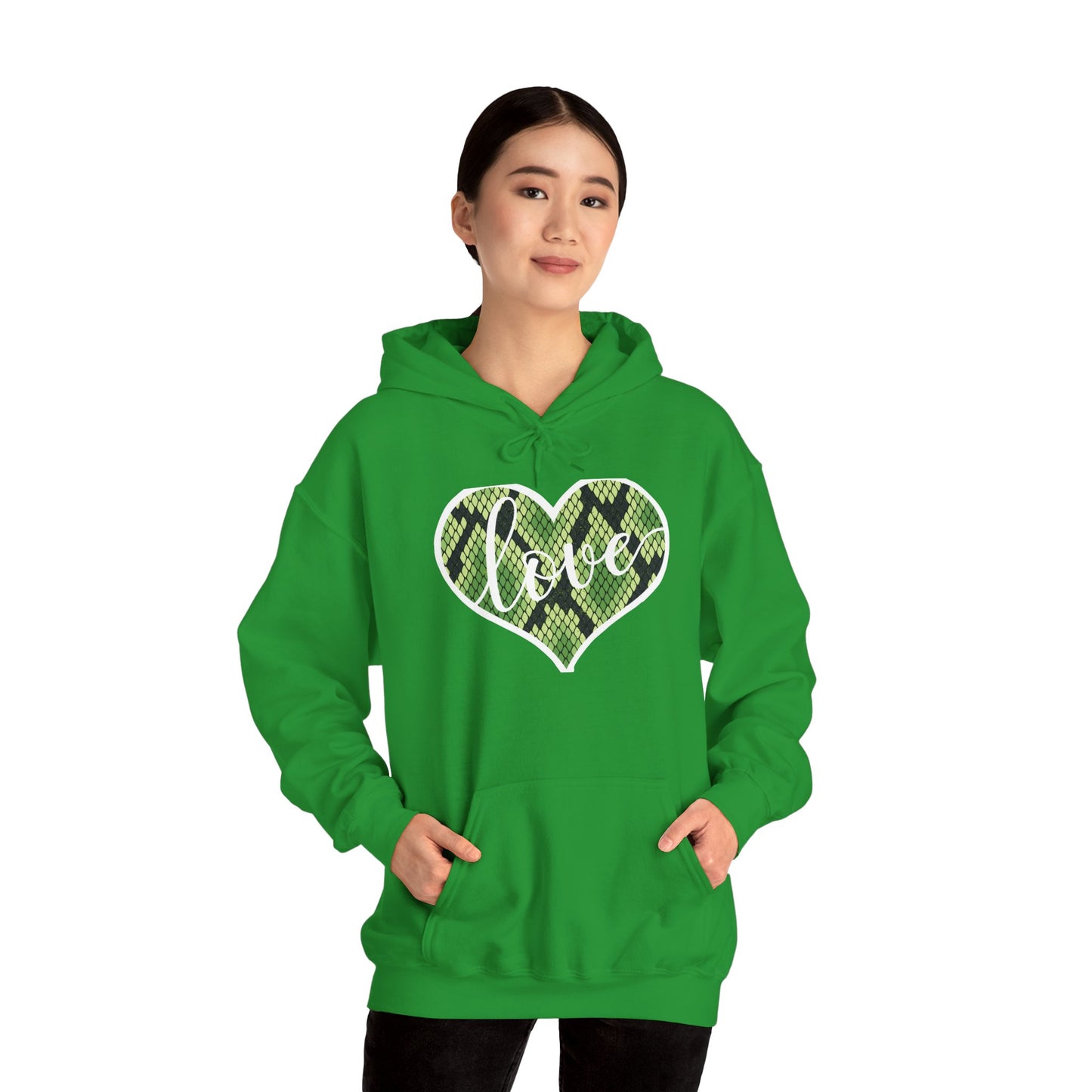 Reptile Love Unisex Hooded Sweatshirt with Bold Print - Great for Reptile Lovers