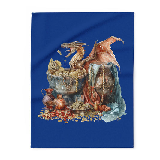 Dragon Hoard Cozy Arctic Fleece Blanket | Perfect for Home Decor, Gifting, and Cozy Nights - Snuggle up with a Dragon