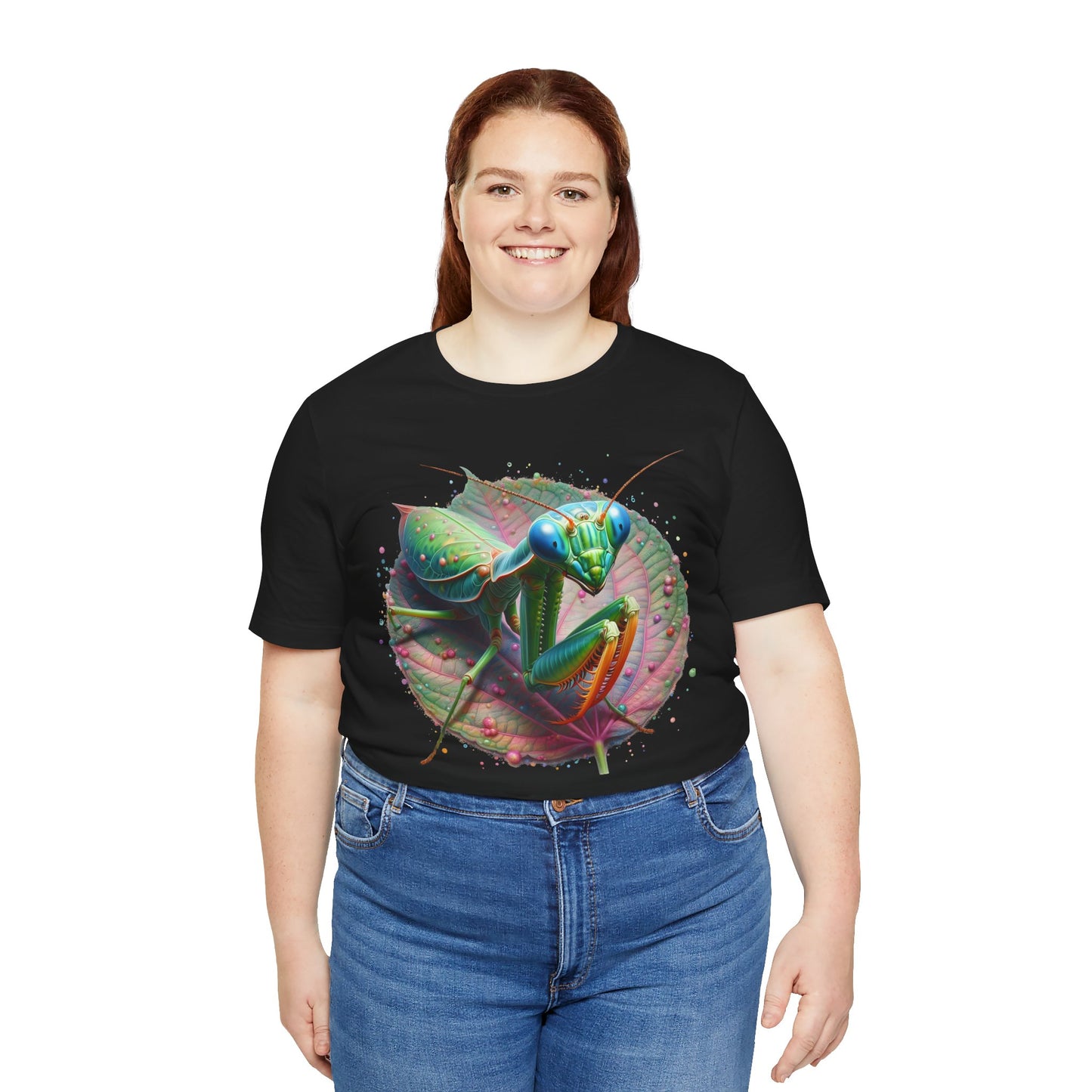 Mantis on a Leaf Unisex Jersey Tee - Casual Everyday Wear - Great for Reptile Lovers