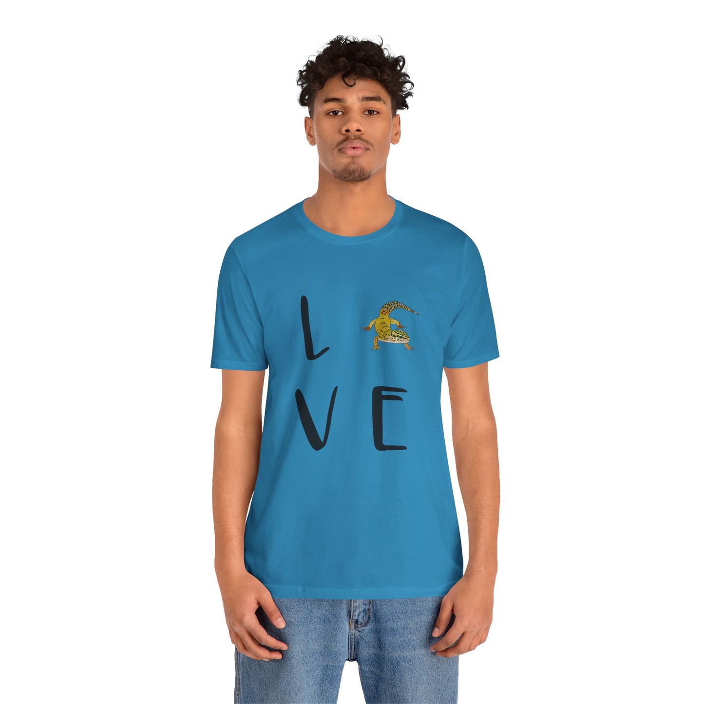Leopard Gecko Love Unisex Jersey Tee - Casual Everyday Wear - Great for Reptile Lovers