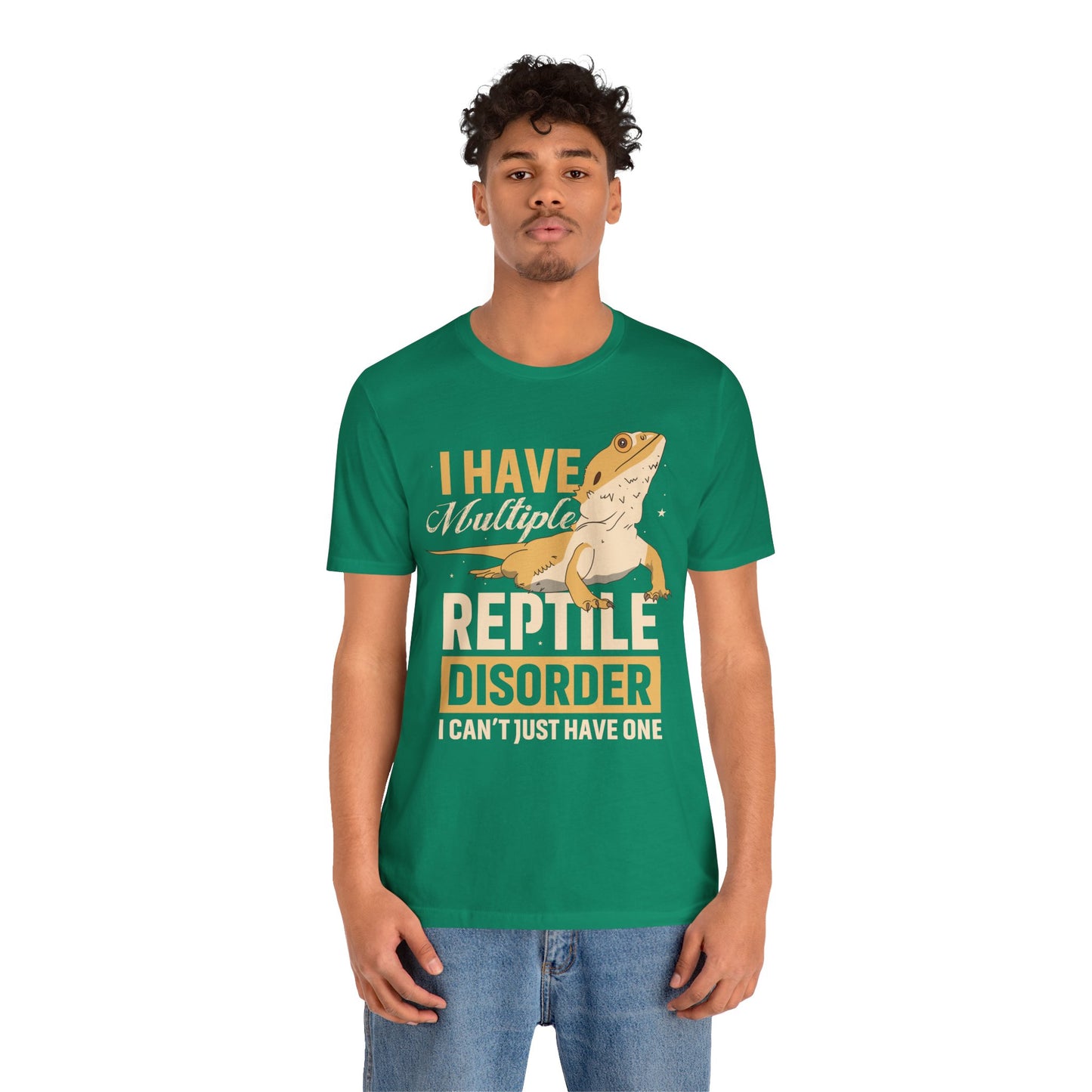 "Multiple Reptile Disorder" Print Unisex Jersey Tee - Casual Everyday Wear - Great for Reptile Lovers