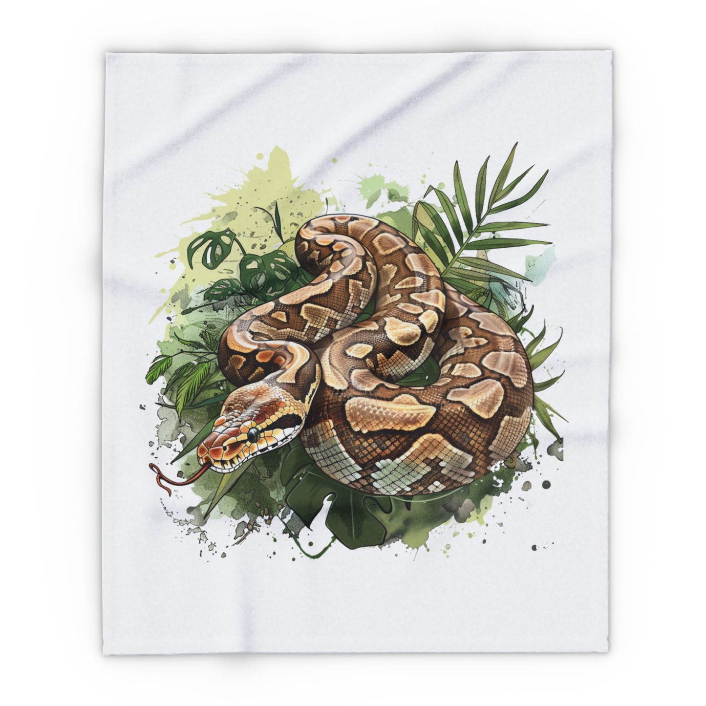 Ball Python Cozy Arctic Fleece Blanket | Perfect for Home Decor, Gifting, and Cozy Nights - Snuggle up with a Reptile