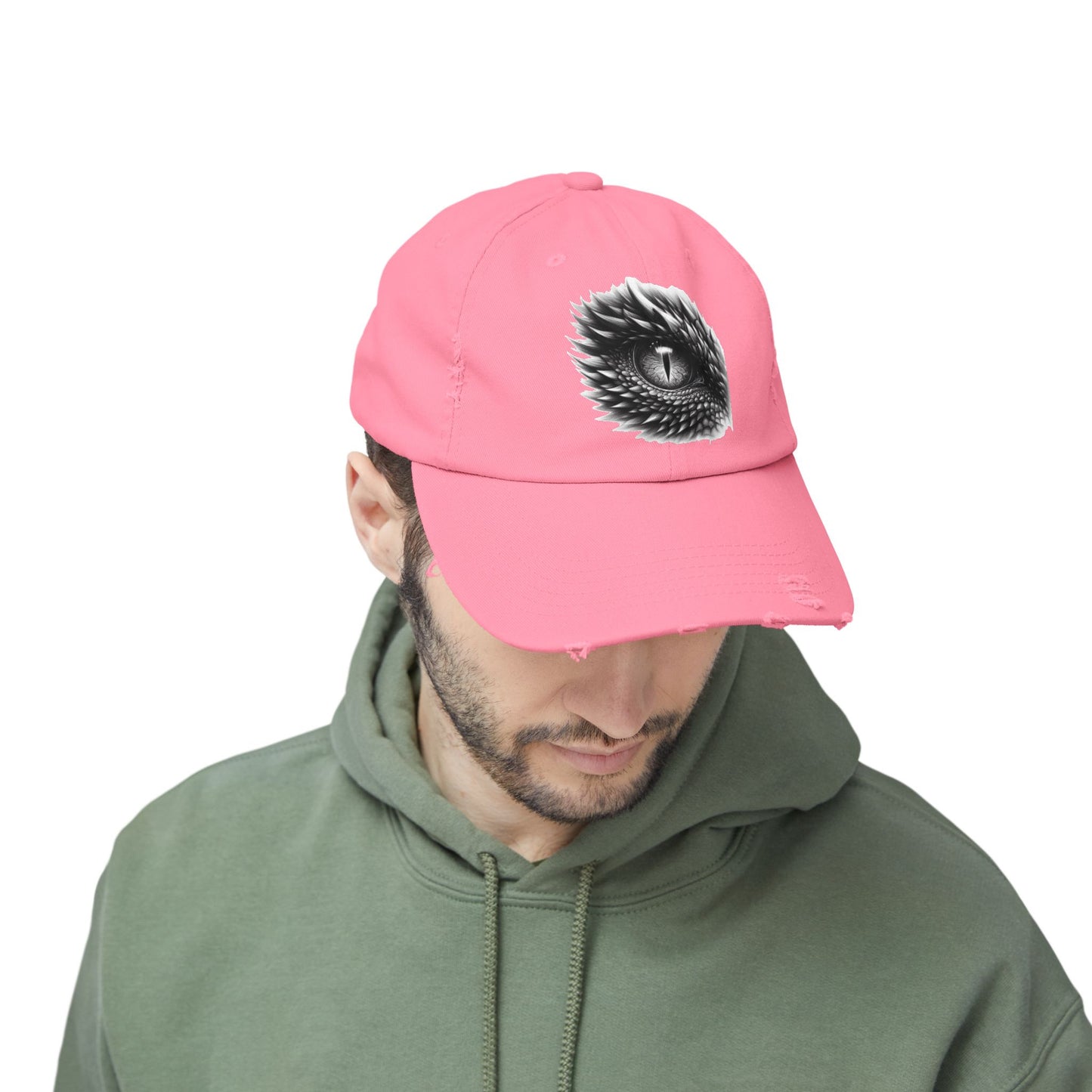 Reptile Eye Unisex Distressed Cap - Casual Streetwear Hat for Everyday Use - Great for Reptile Lovers