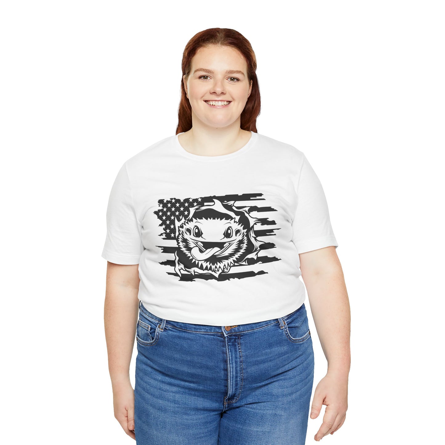 Beardie Flag Exit Unisex Jersey Tee - Casual Everyday Wear - Great for Reptile Lovers