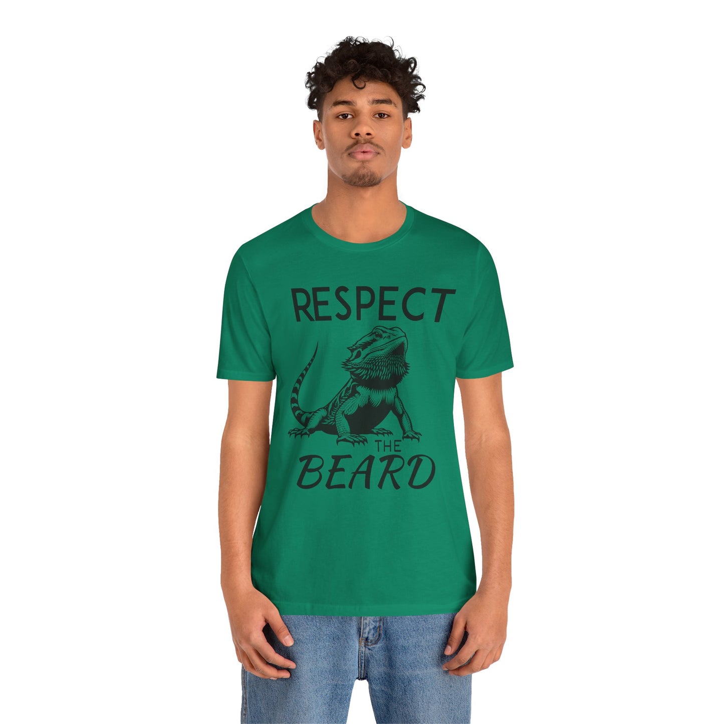 "Respect the Beard" Unisex Jersey Tee - Casual Everyday Wear - Great for Reptile Lovers