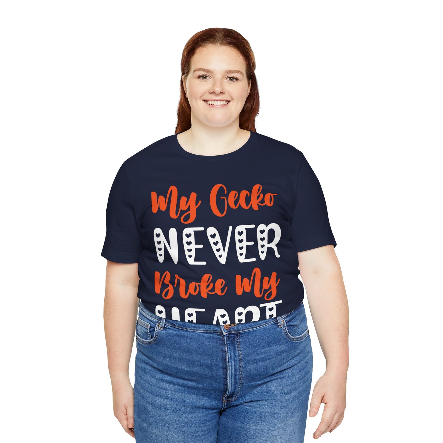 My Gecko Never Broke My Heart" Unisex Jersey Tee - Casual Everyday Wear - Great for Reptile Lovers