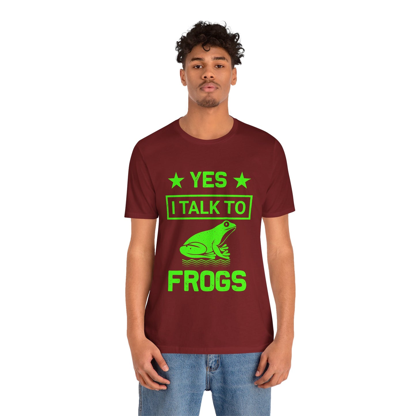 "I Talk to Frogs" Unisex Jersey Tee - Casual Everyday Wear - Great for Reptile Lovers