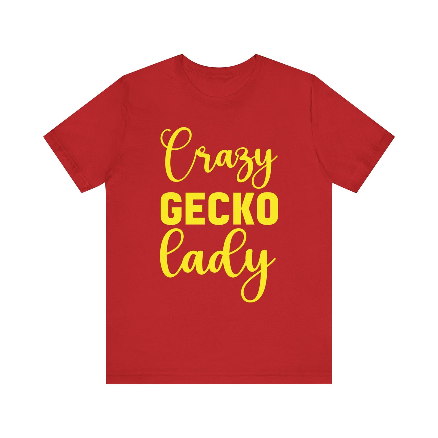 "Crazy Gecko Lady" Unisex Jersey Tee - Casual Everyday Wear - Great for Reptile Lovers