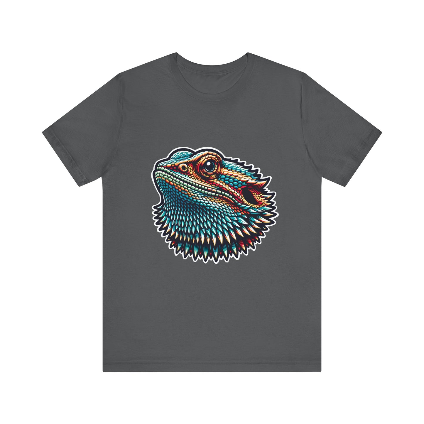 Beardie Head Unisex Jersey Tee - Casual Everyday Wear - Great for Reptile Lovers