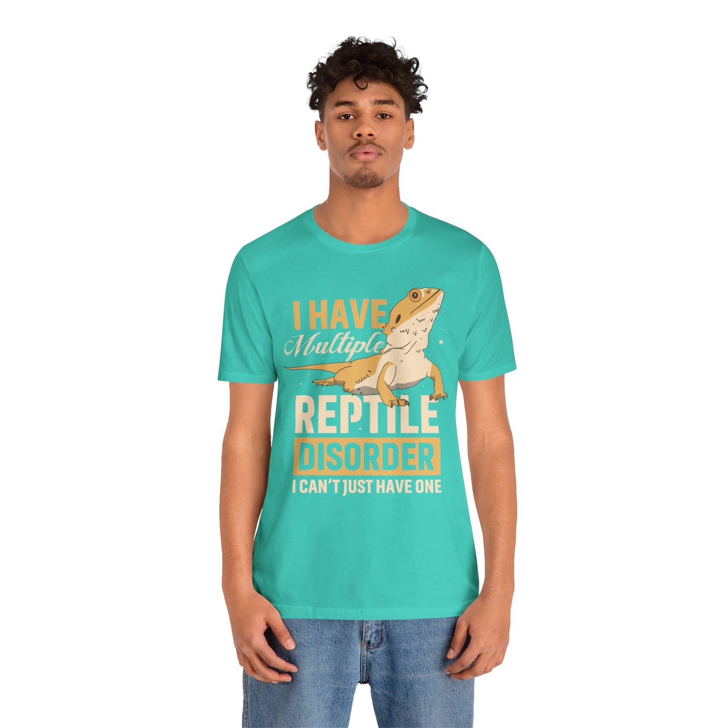 "Multiple Reptile Disorder" Print Unisex Jersey Tee - Casual Everyday Wear - Great for Reptile Lovers