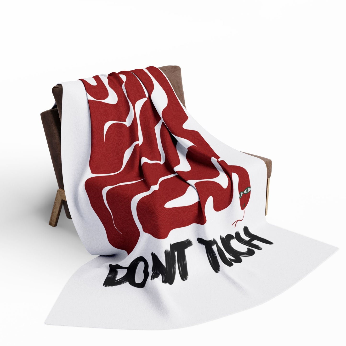 "Do Not Touch" Cozy Arctic Fleece Blanket | Perfect for Home Decor, Gifting, and Cozy Nights - Snuggle up with a Reptile
