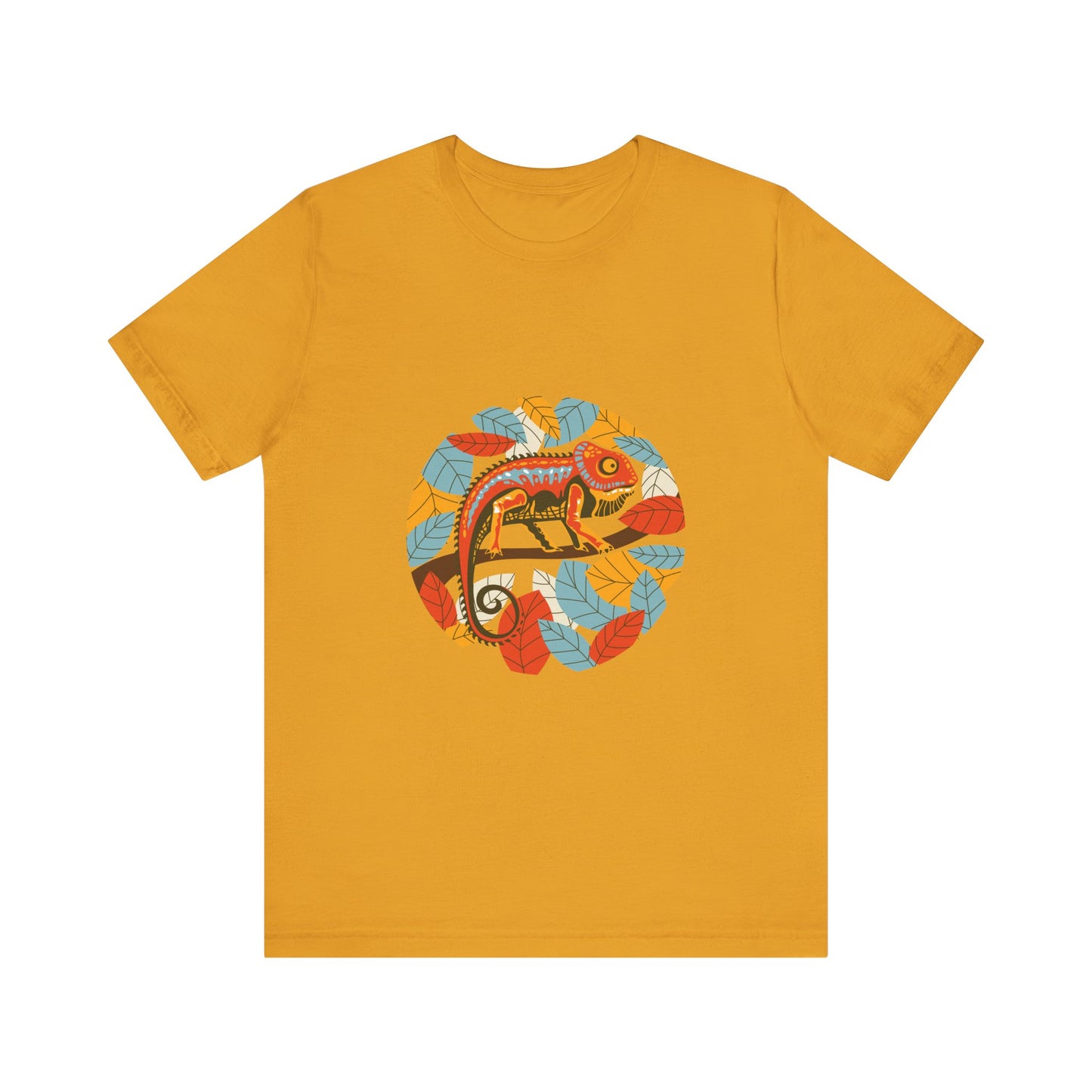 Leafy Chameleon Unisex Jersey Tee - Casual Everyday Wear - Great for Reptile Lovers