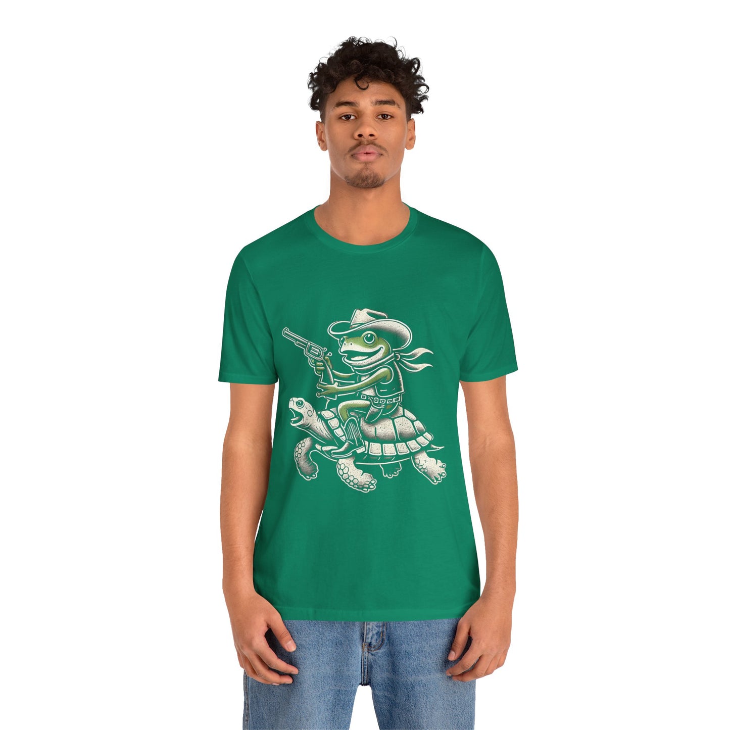 Cowboy Frog Unisex Jersey Tee - Casual Everyday Wear - Great for Reptile Lovers