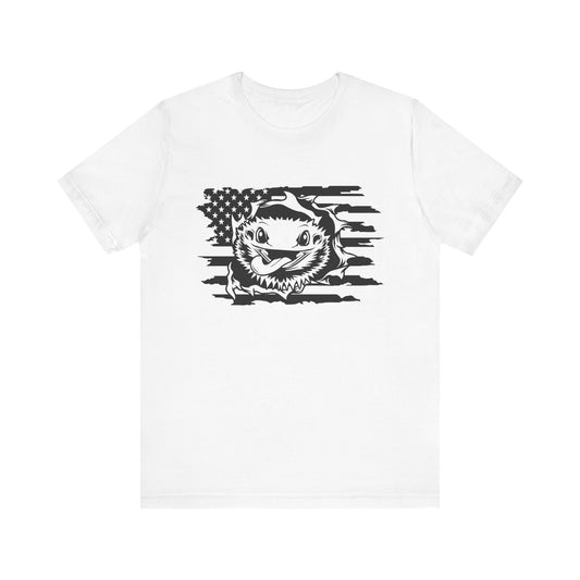 Beardie Flag Exit Unisex Jersey Tee - Casual Everyday Wear - Great for Reptile Lovers