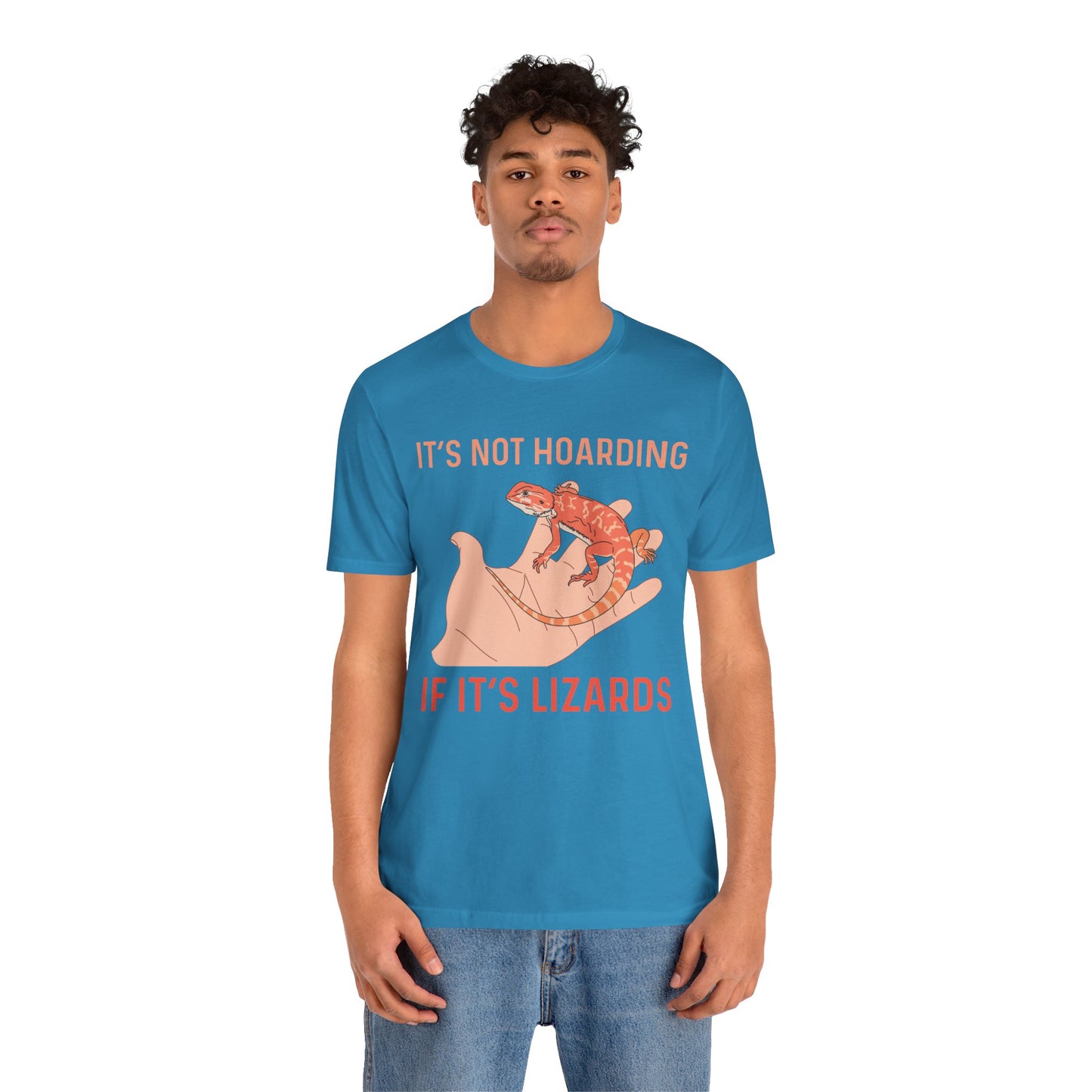 "It's Not Hoarding If It's Lizards" Unisex Jersey Tee - Casual Everyday Wear - Great for Reptile Lovers