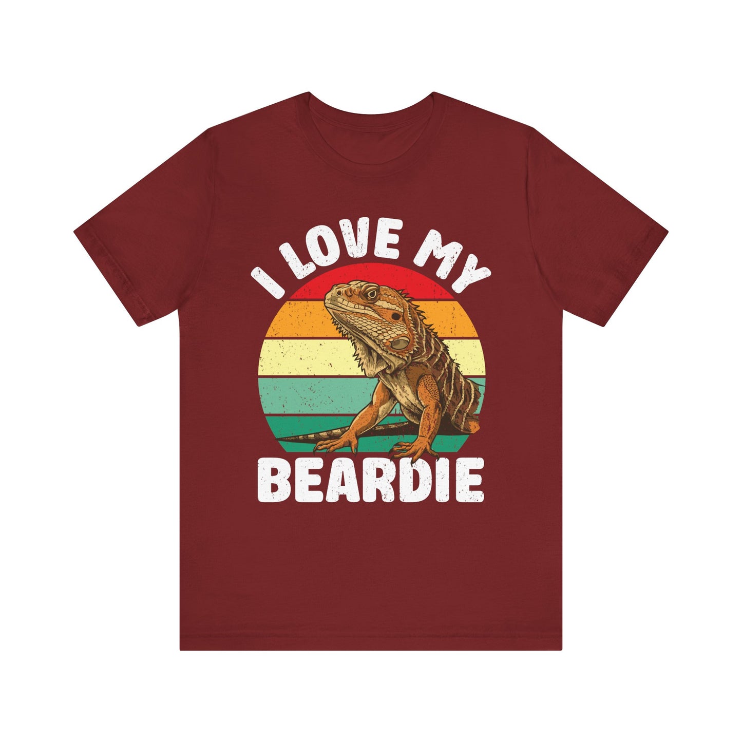 "I Love My Beardie" Unisex Jersey Tee - Casual Everyday Wear - Great for Reptile Lovers