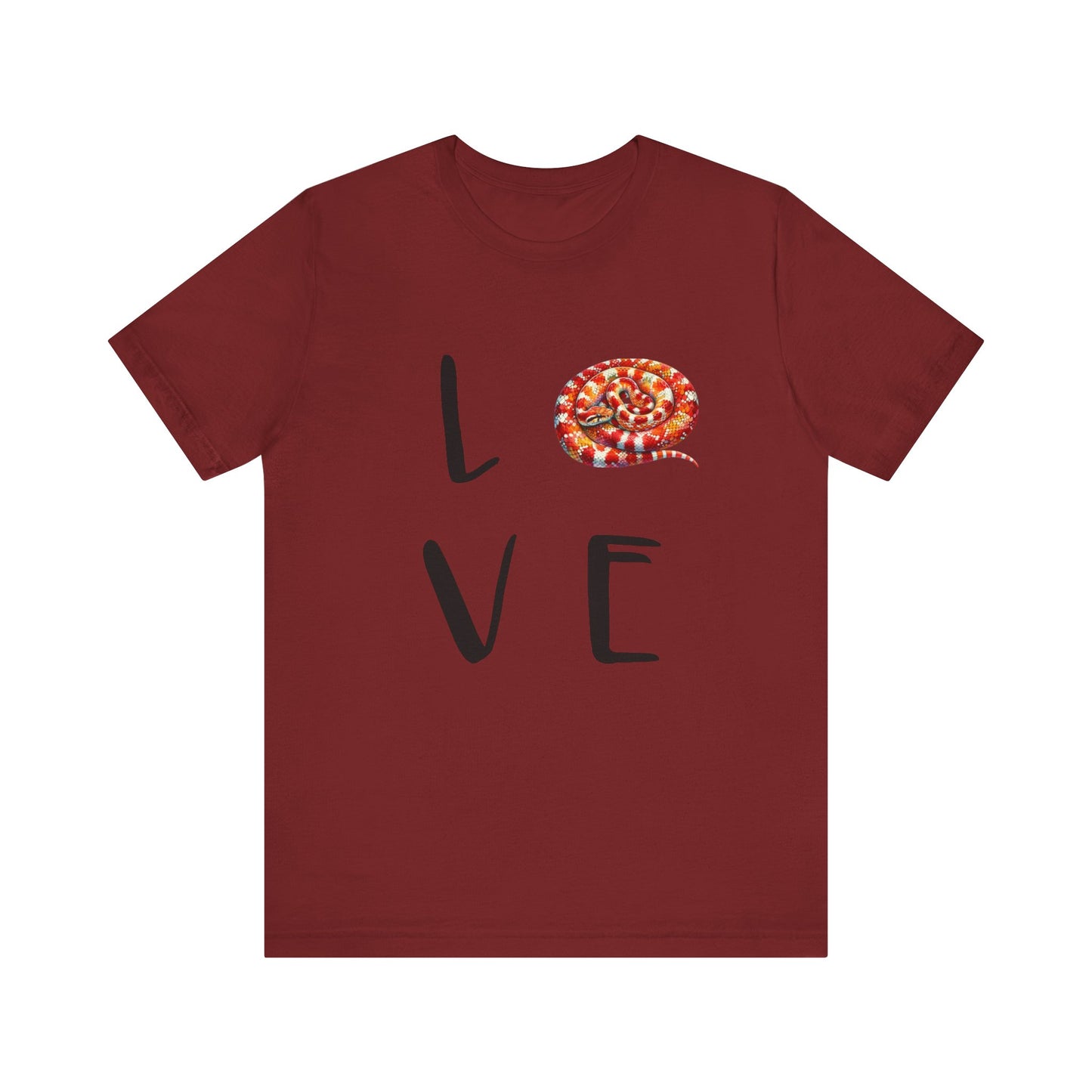 Corn Snake Love Unisex Jersey Tee - Casual Everyday Wear - Great for Reptile Lovers