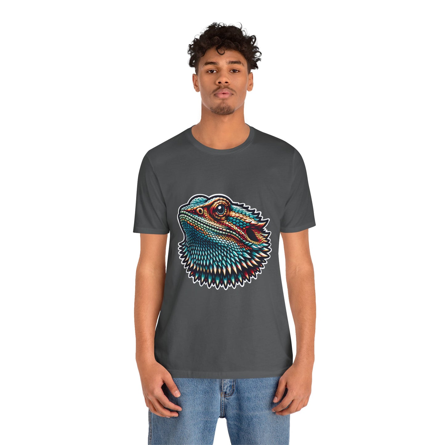Beardie Head Unisex Jersey Tee - Casual Everyday Wear - Great for Reptile Lovers