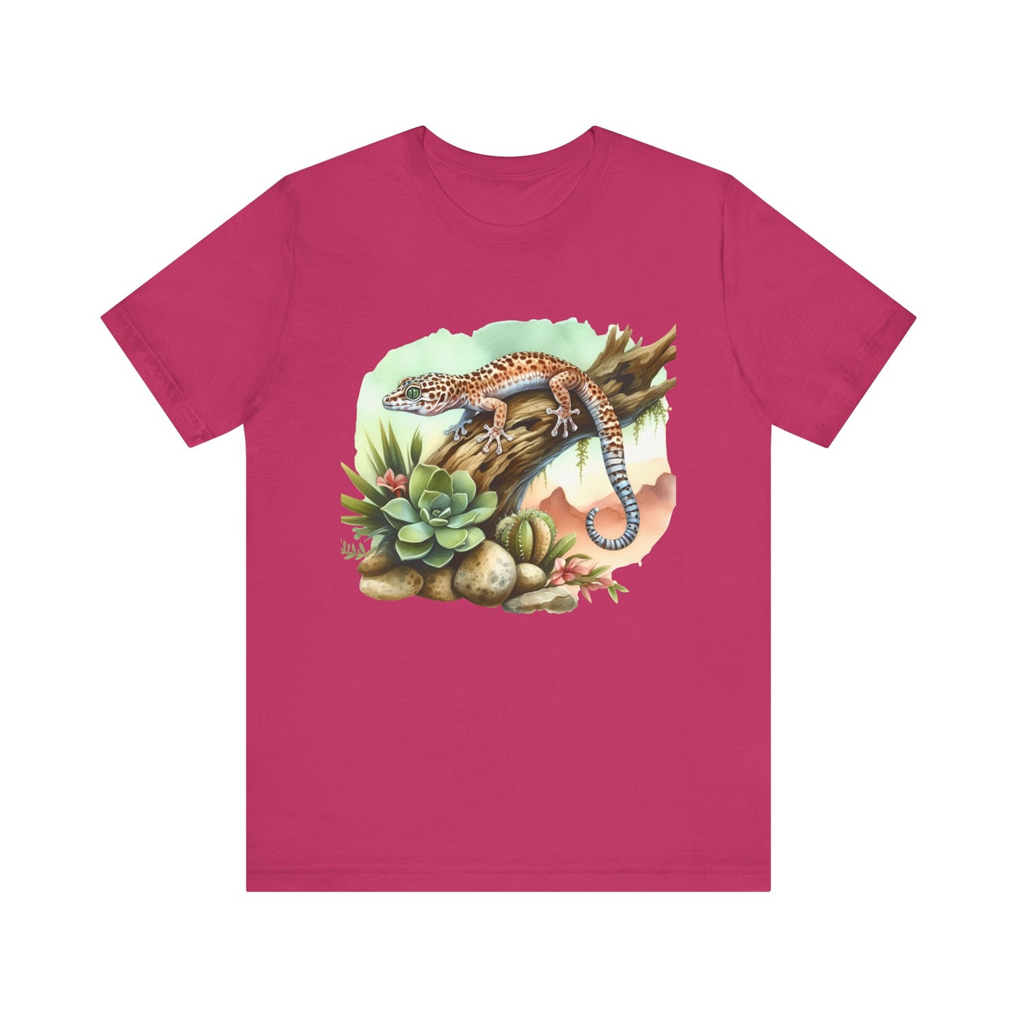 Gecko in a Tree Unisex Jersey Tee - Casual Everyday Wear - Great for Reptile Lovers