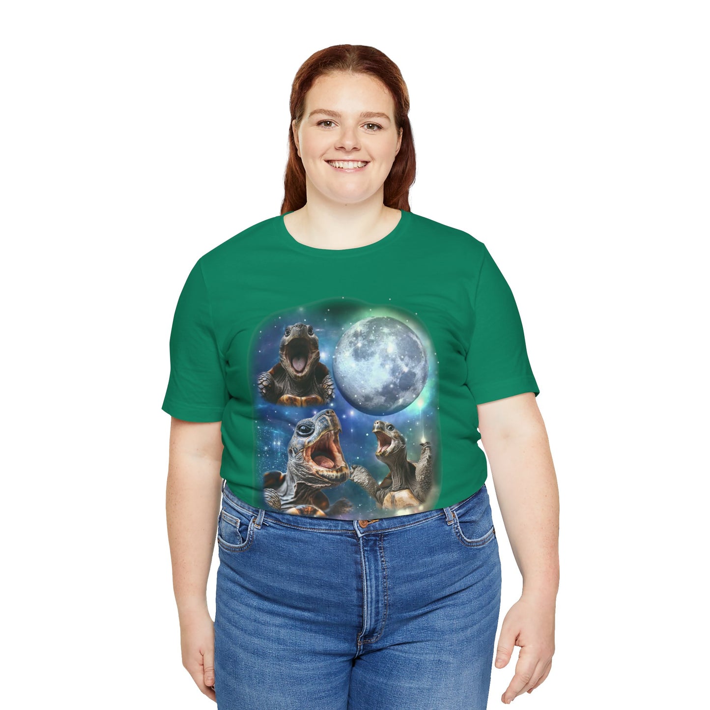 Tortoise Howling at the Moon Unisex Jersey Tee - Casual Everyday Wear - Great for Reptile Lovers