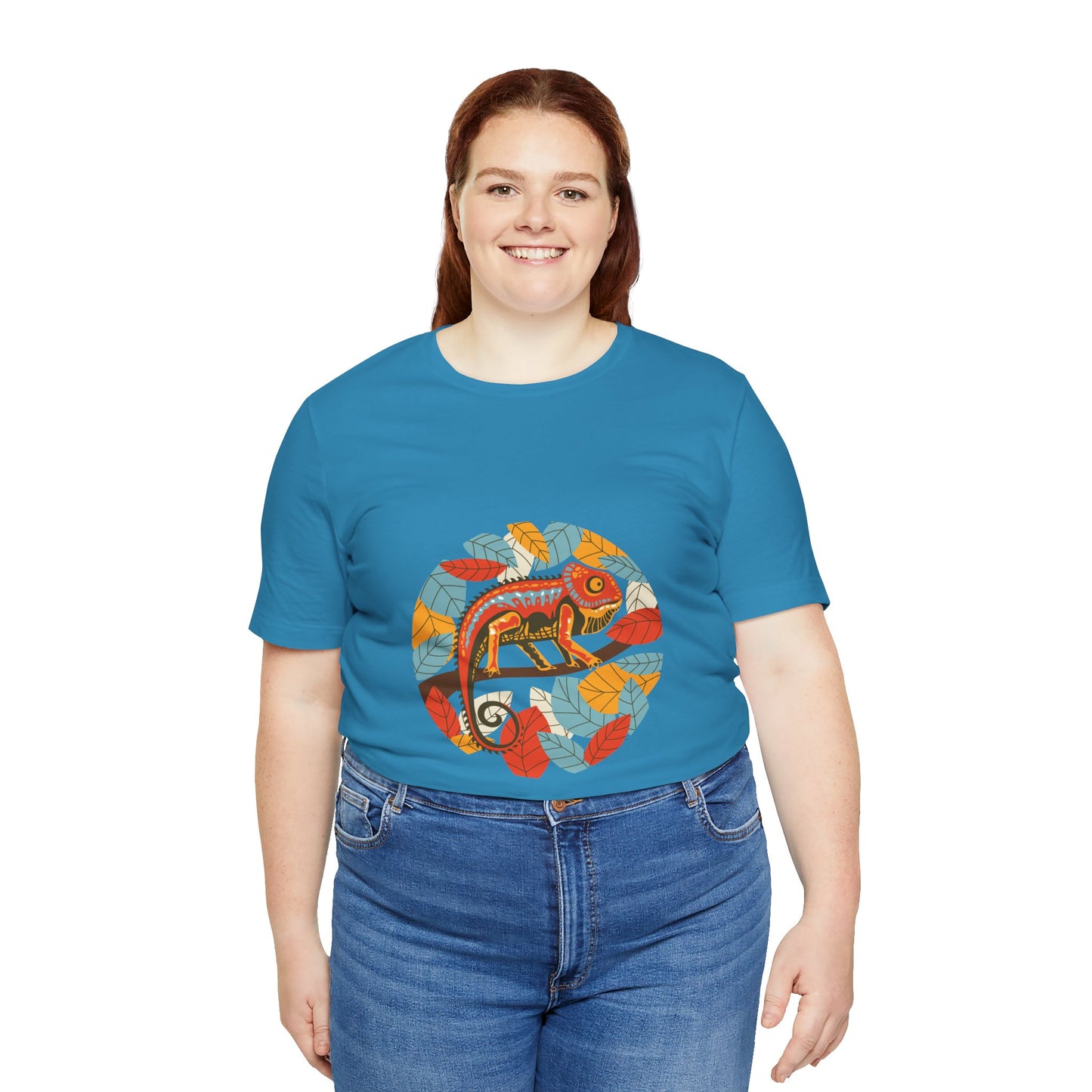 Leafy Chameleon Unisex Jersey Tee - Casual Everyday Wear - Great for Reptile Lovers