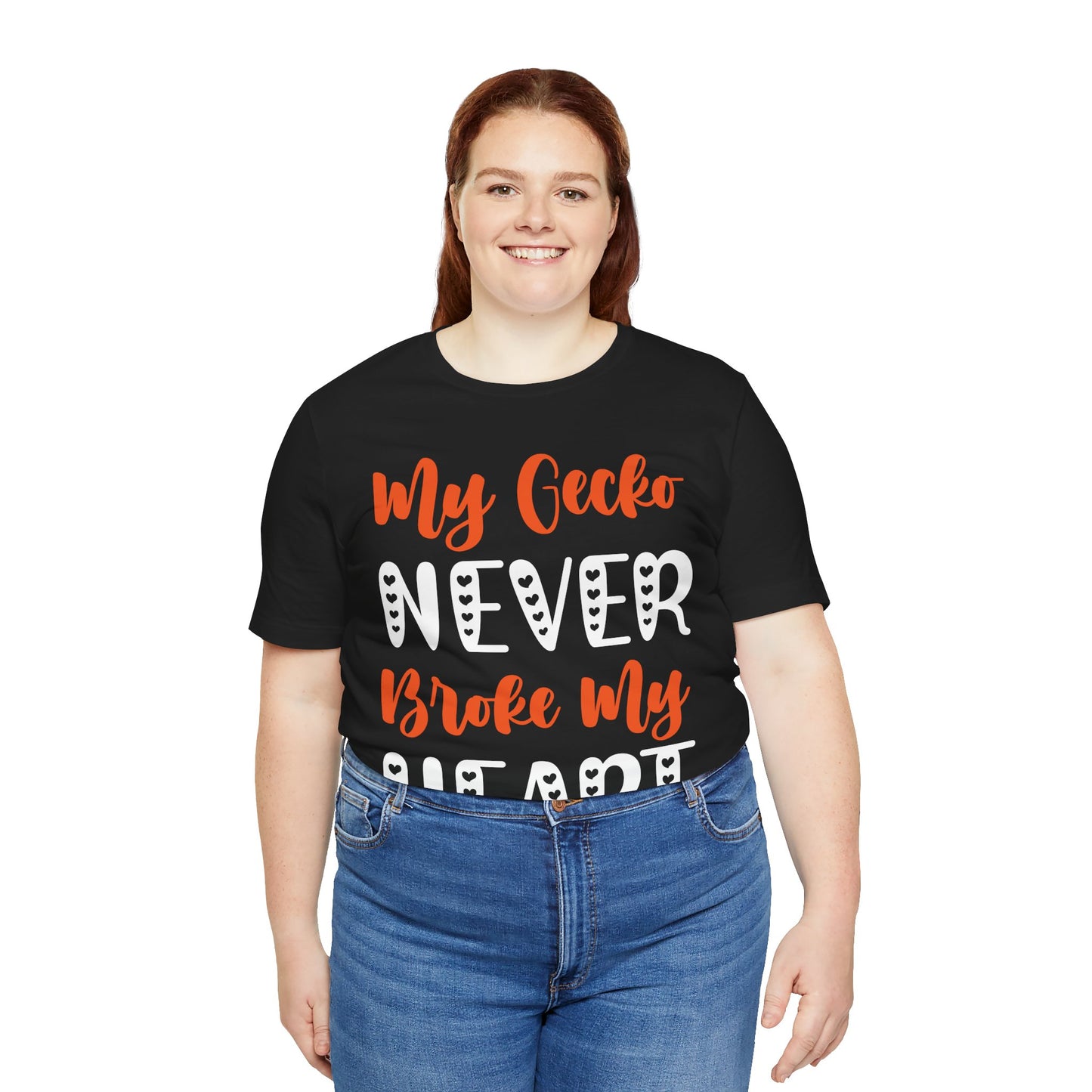 My Gecko Never Broke My Heart" Unisex Jersey Tee - Casual Everyday Wear - Great for Reptile Lovers