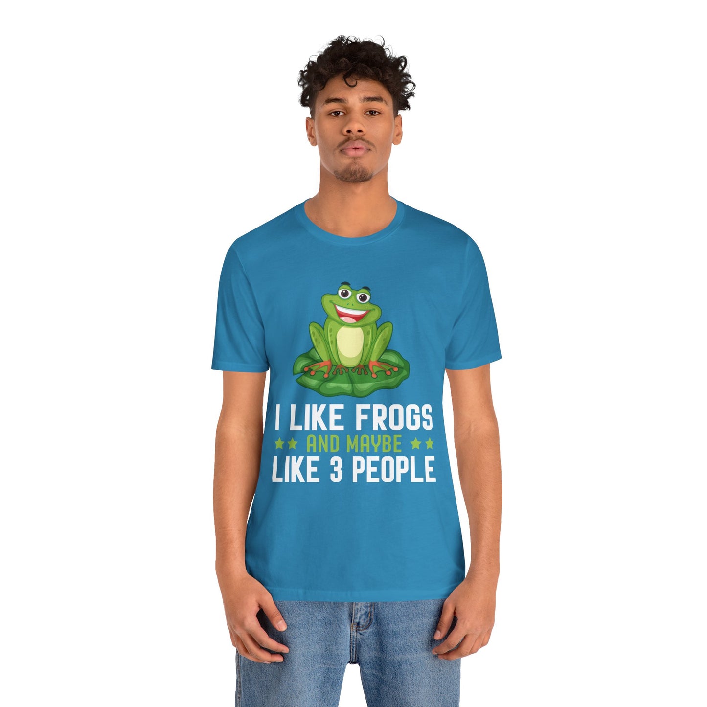 "Frogs and Maybe 3 People" Unisex Jersey Tee - Casual Everyday Wear - Great for Frog Lovers