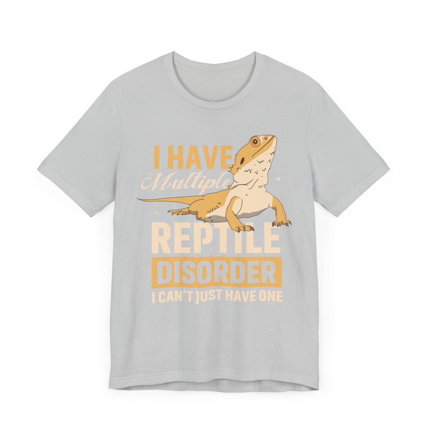 "Multiple Reptile Disorder" Print Unisex Jersey Tee - Casual Everyday Wear - Great for Reptile Lovers
